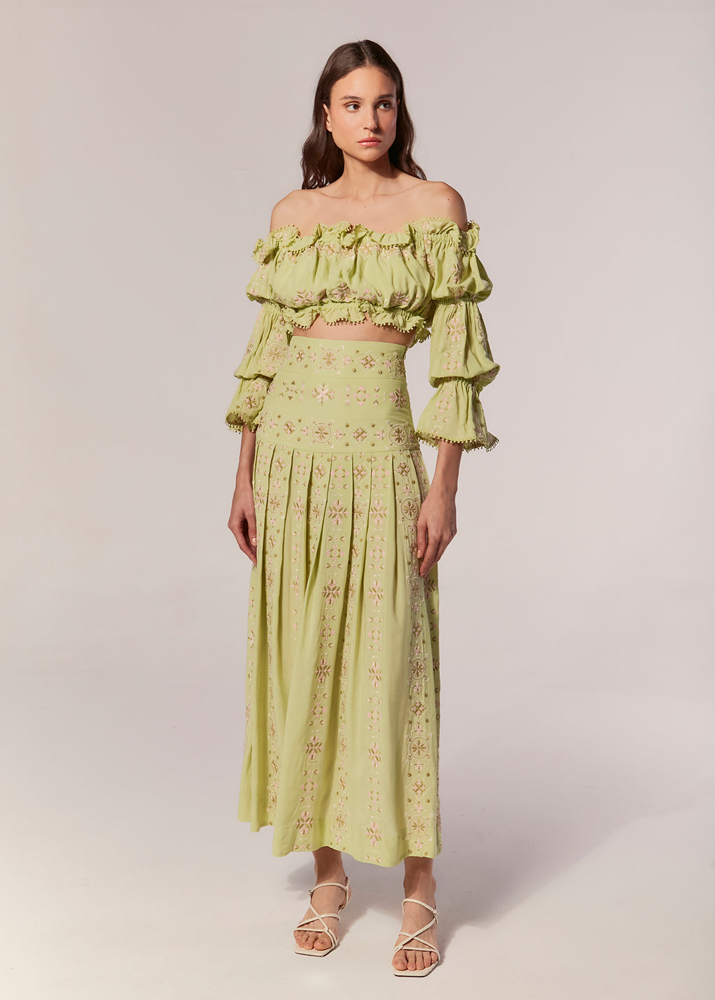 LONG PLEATED SKIRT PORTALS