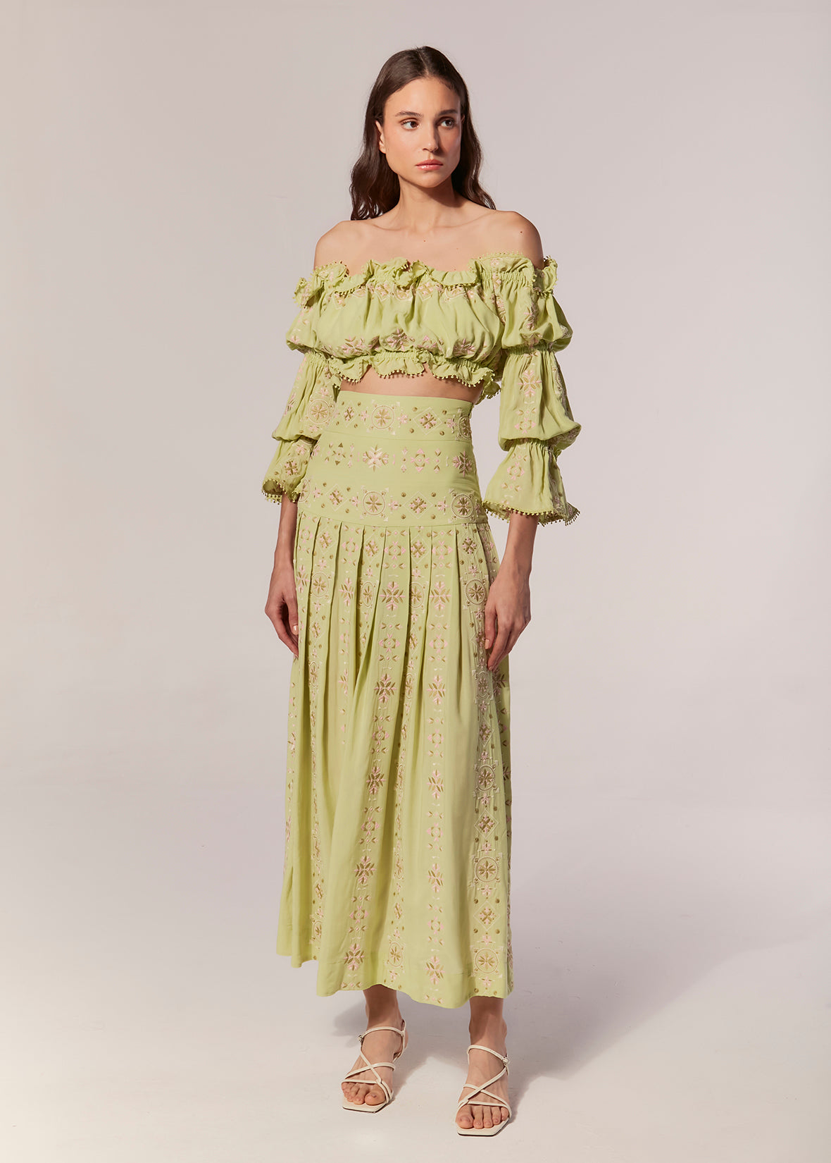 LONG PLEATED SKIRT PORTALS