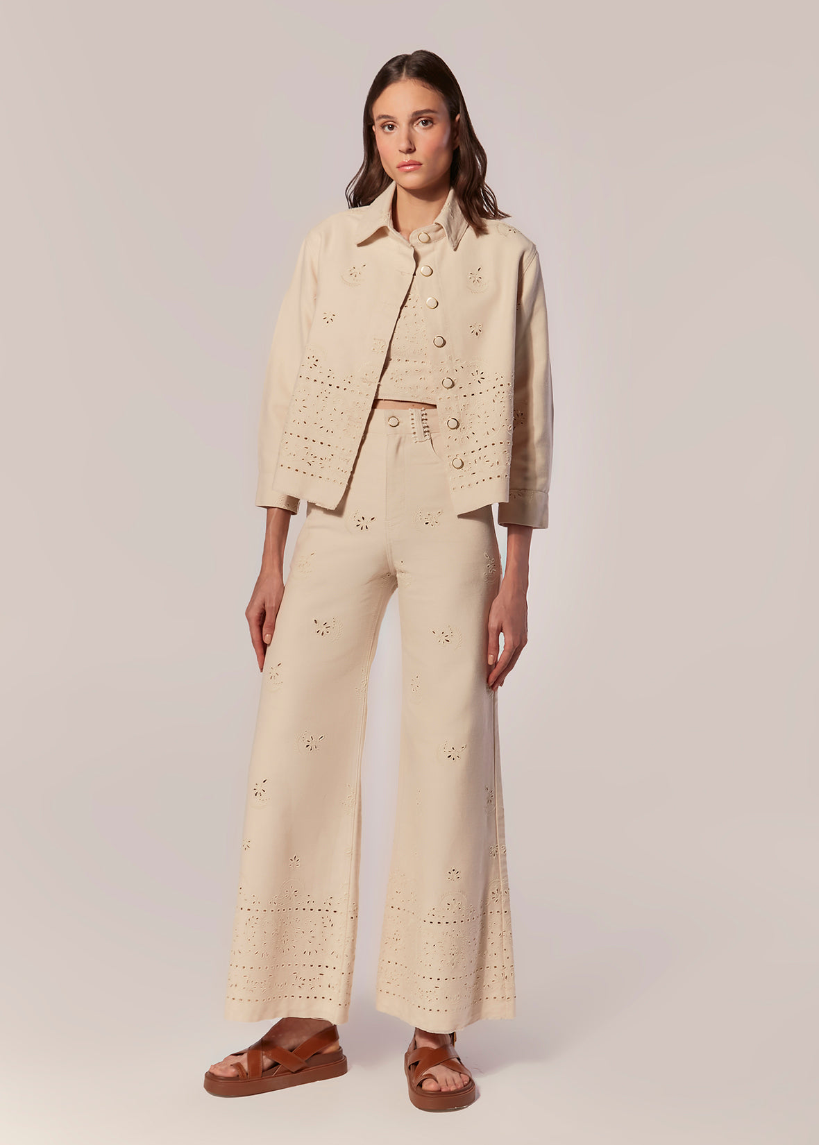 EMBROIDERED LONG SLEEVE TWILL SHIRT BAM