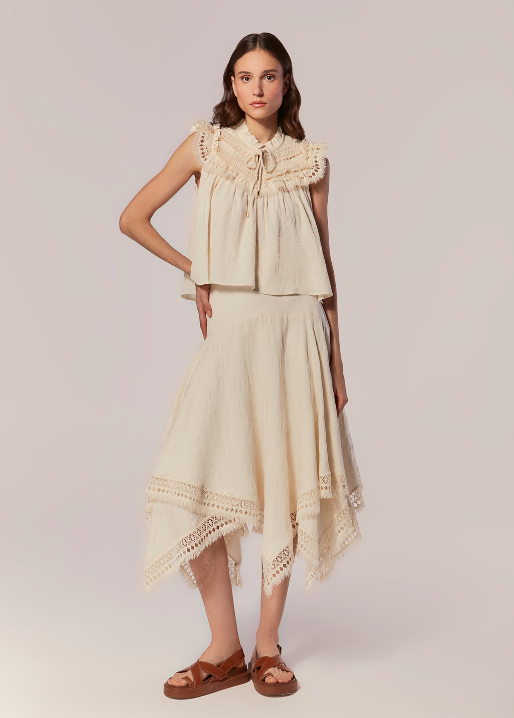 POINTED MIDI SKIRT  KERMAN