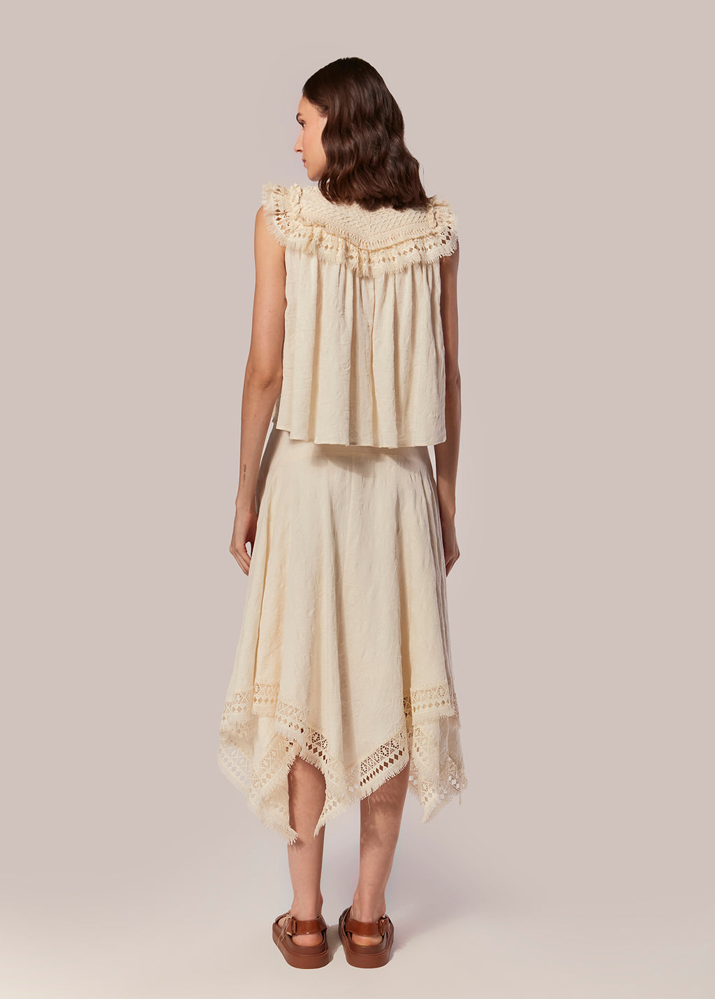 POINTED MIDI SKIRT  KERMAN