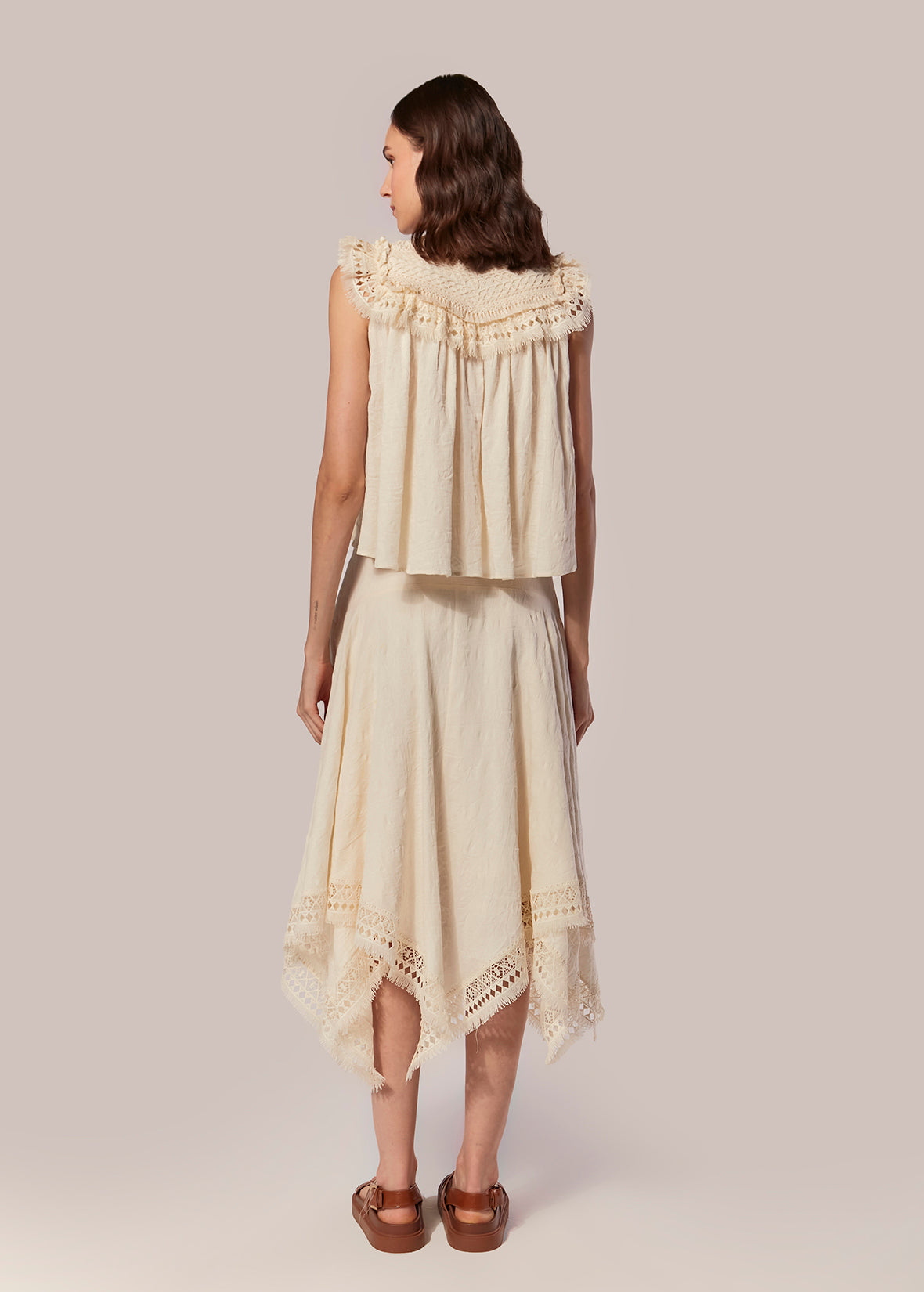 POINTED MIDI SKIRT  KERMAN