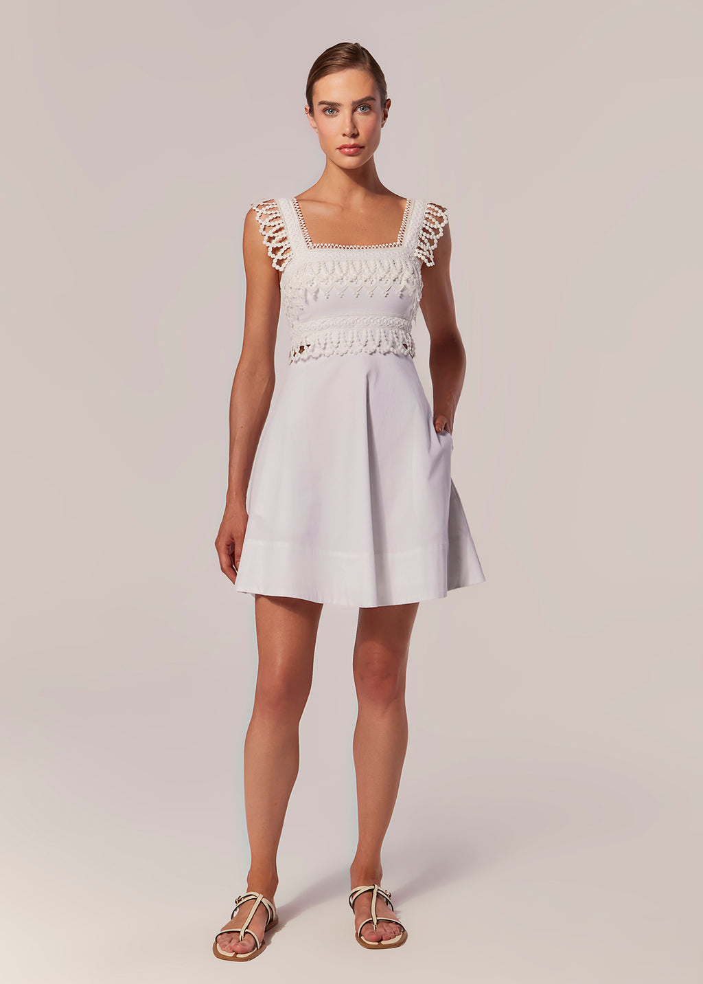SHORT COTTON DRESS WITH STRAPS YAS