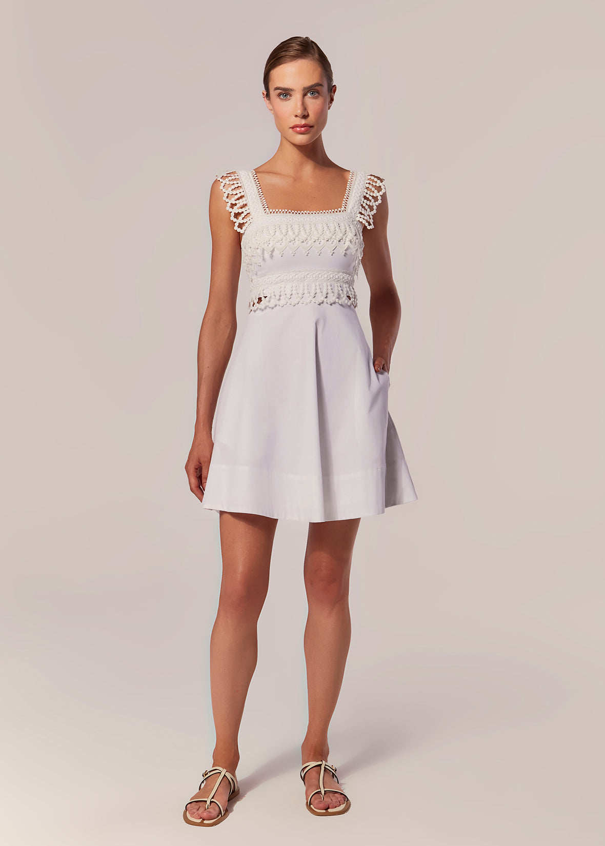 SHORT COTTON DRESS WITH STRAPS YAS