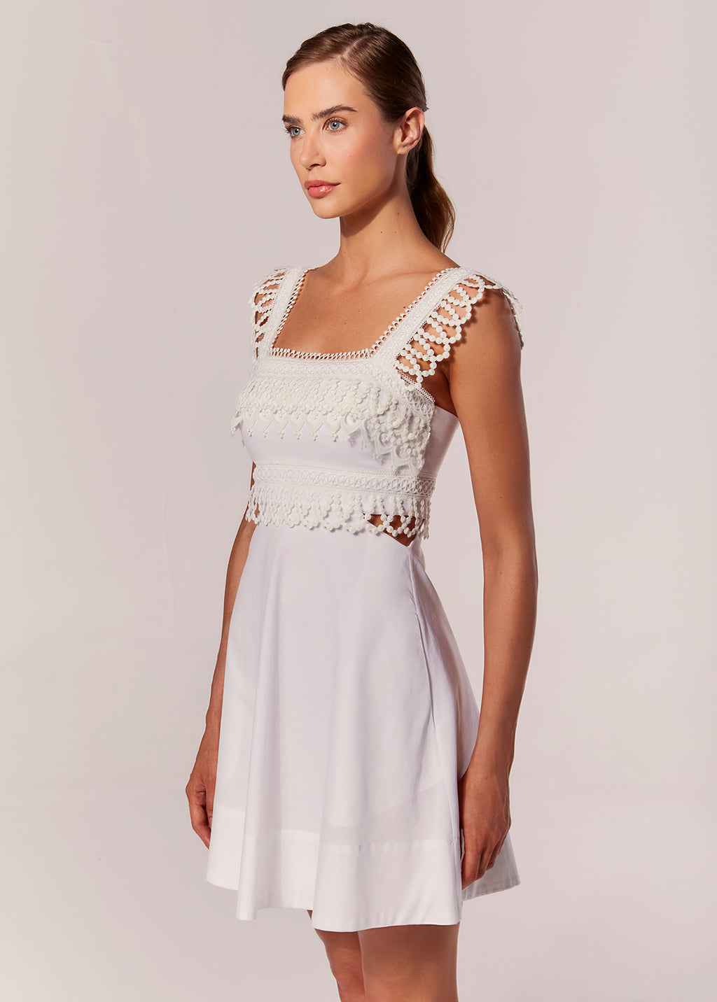SHORT COTTON DRESS WITH STRAPS YAS