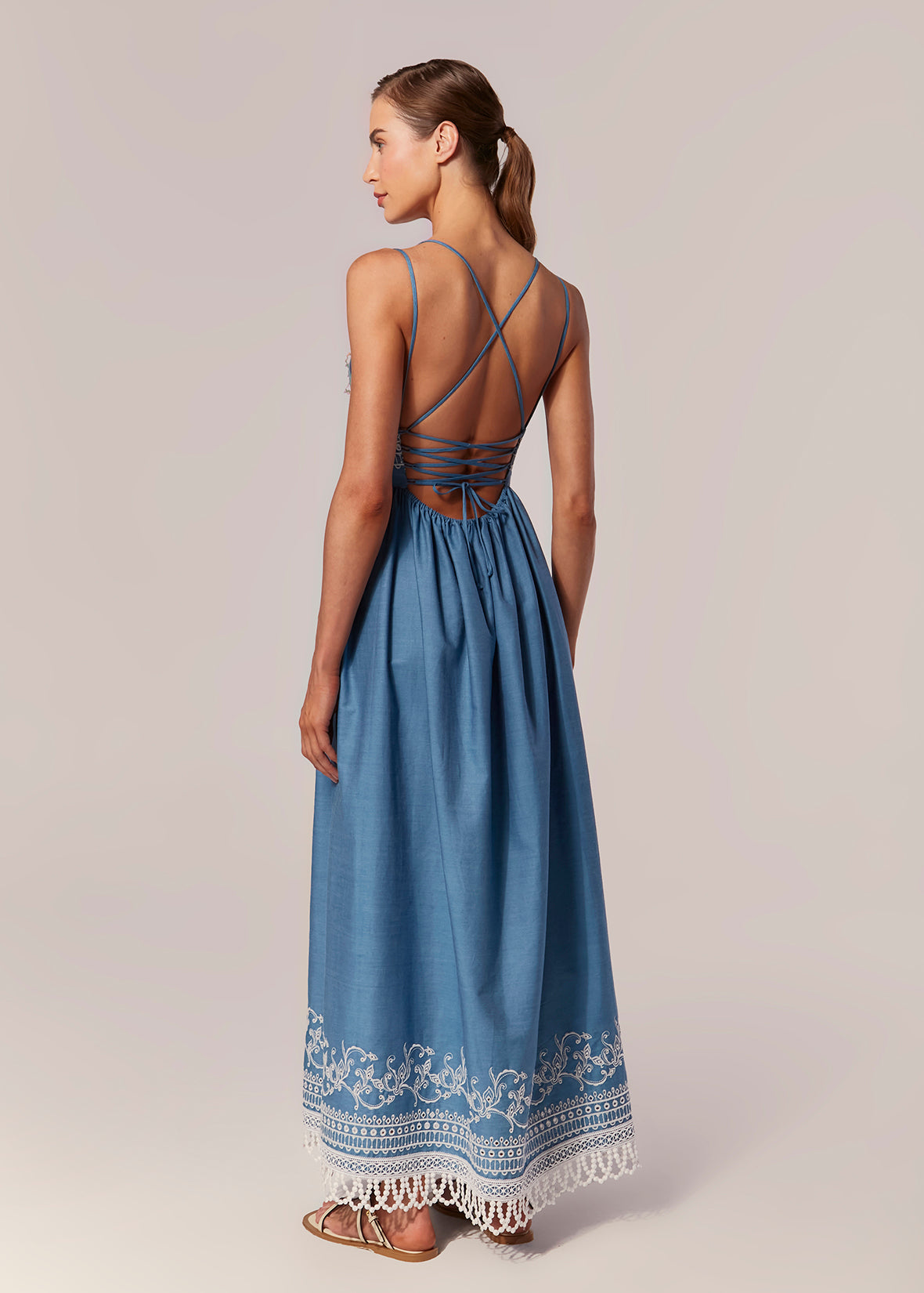 EMBROIDERED MAXI DRESS