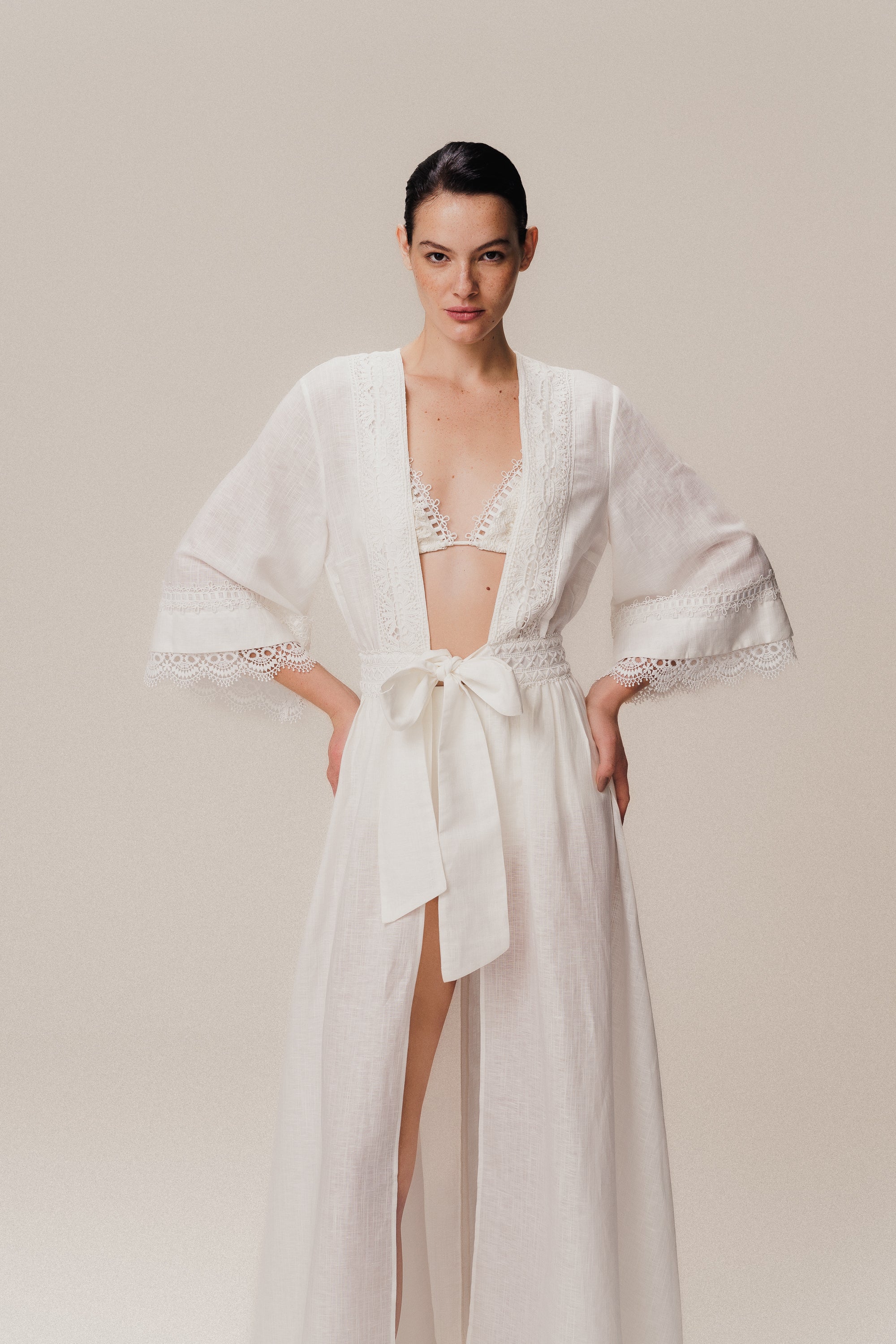 KAFTAN LINEN OFF-WHITE