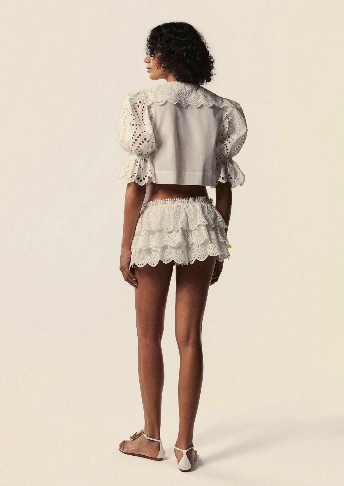 MINI RUFFLED SHORTS LUMINA