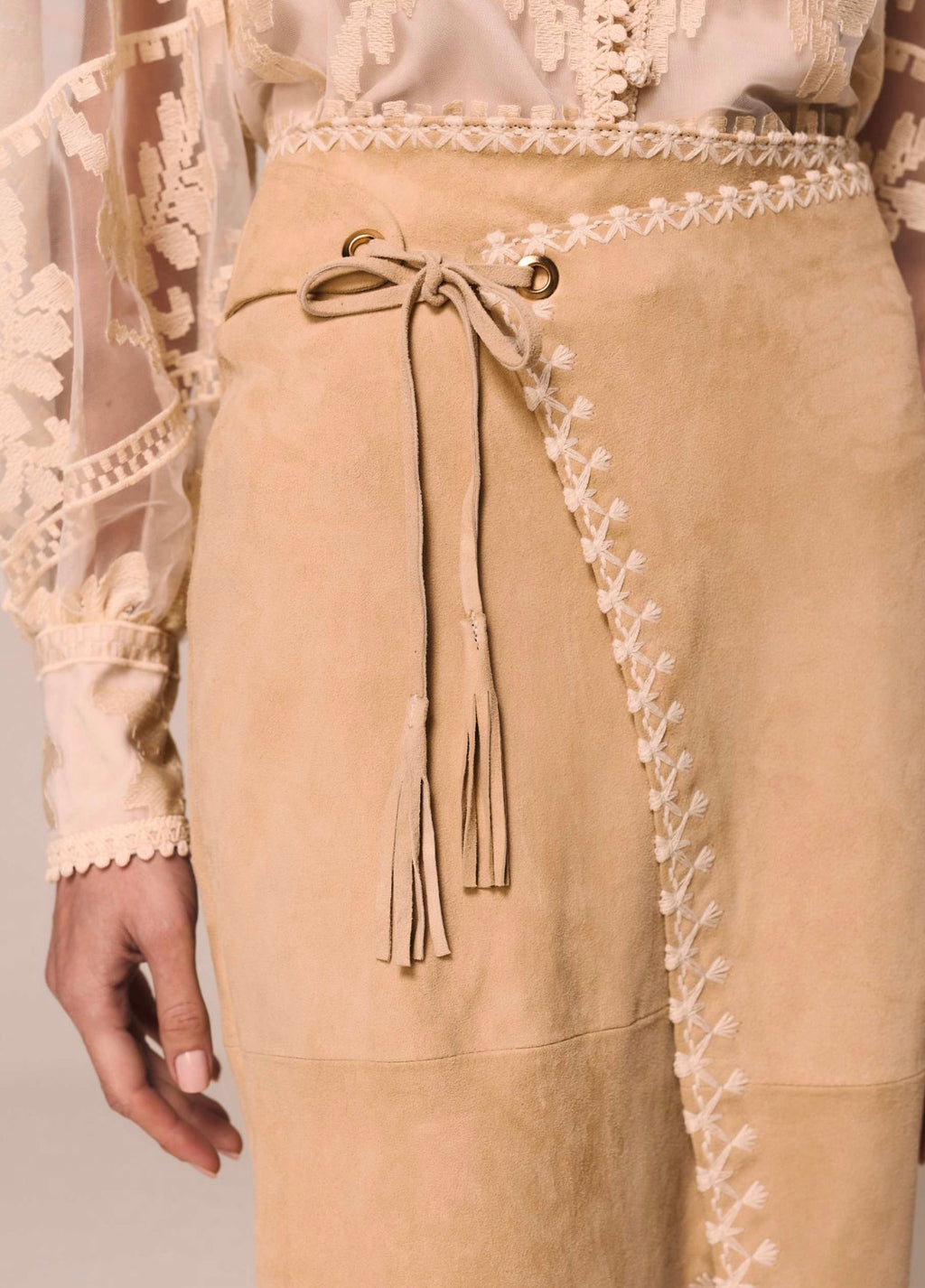 MIDI SKIRT CHAMOISE AREIA