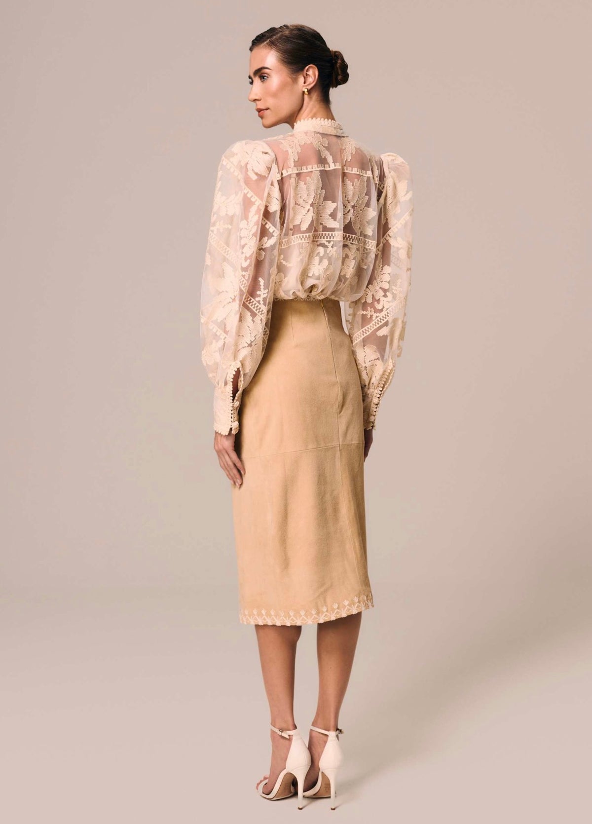 MIDI SKIRT CHAMOISE AREIA