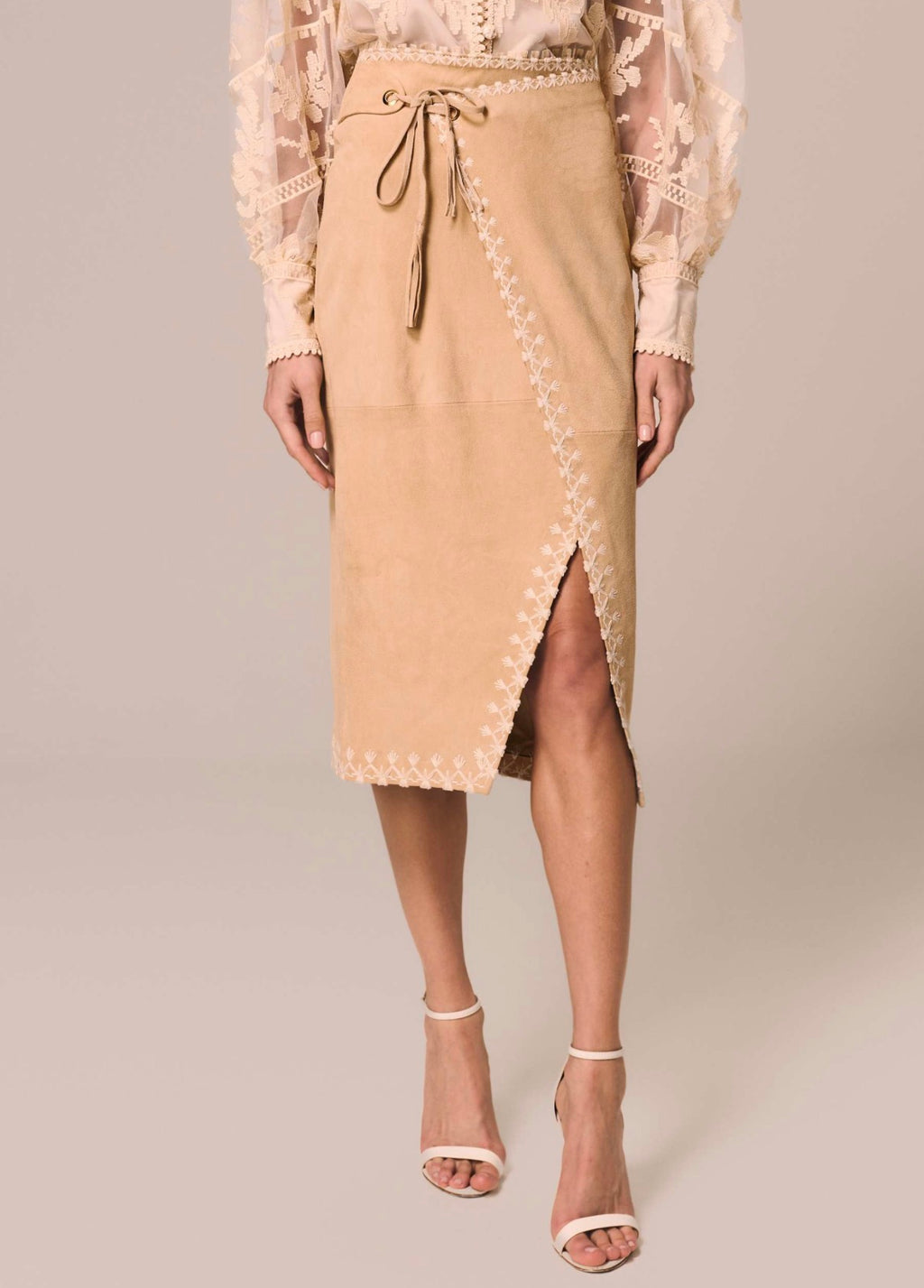 MIDI SKIRT CHAMOISE AREIA