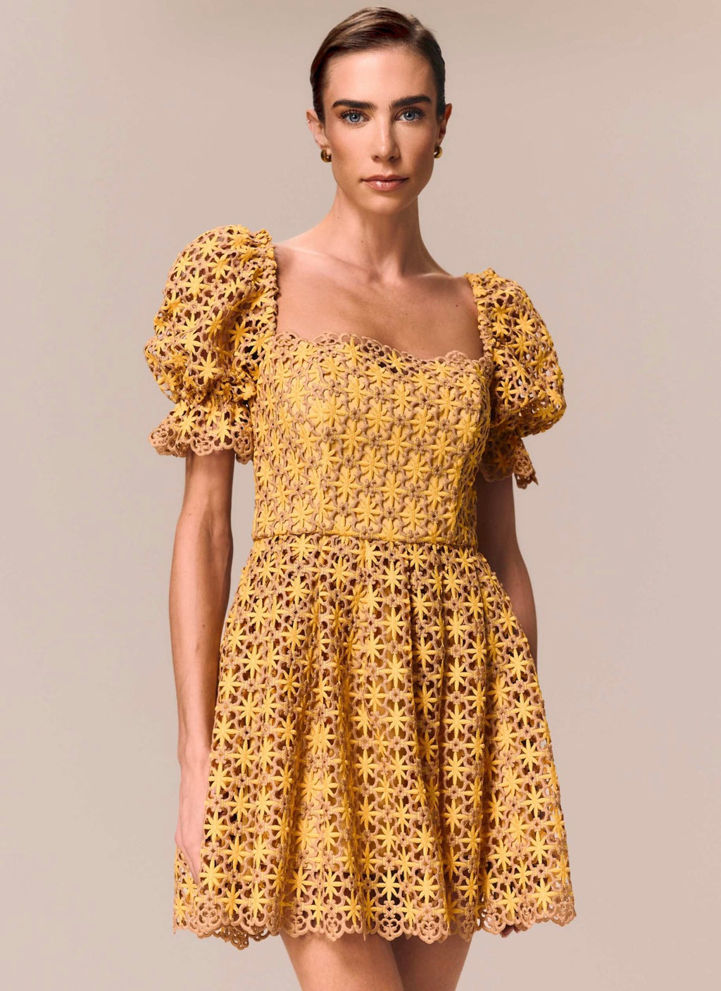 SHORT DRESS WITH BALLOON SLEEVES CASA