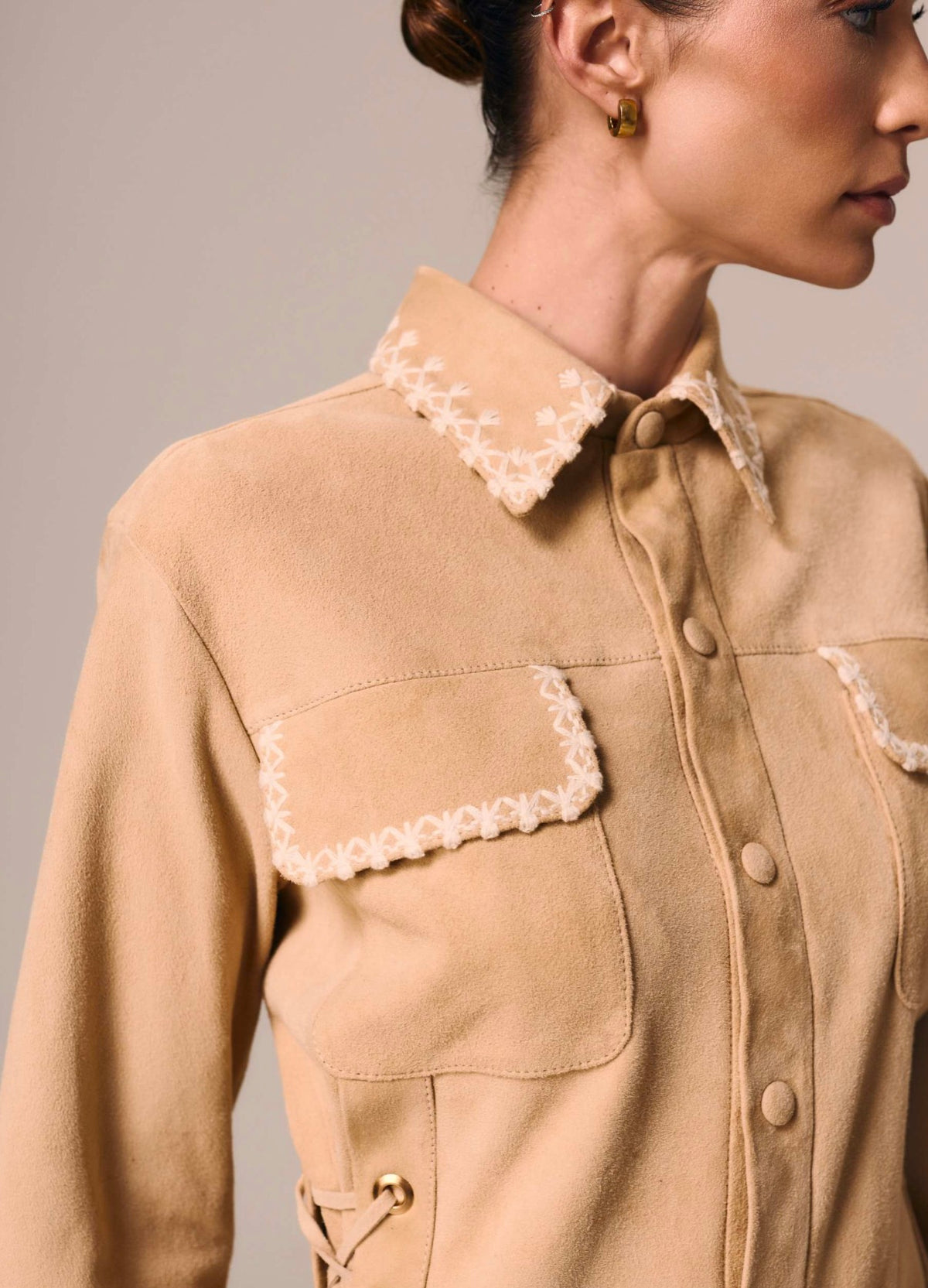 LONG-SLEEVE SHIRT CHAMOISE AREIA