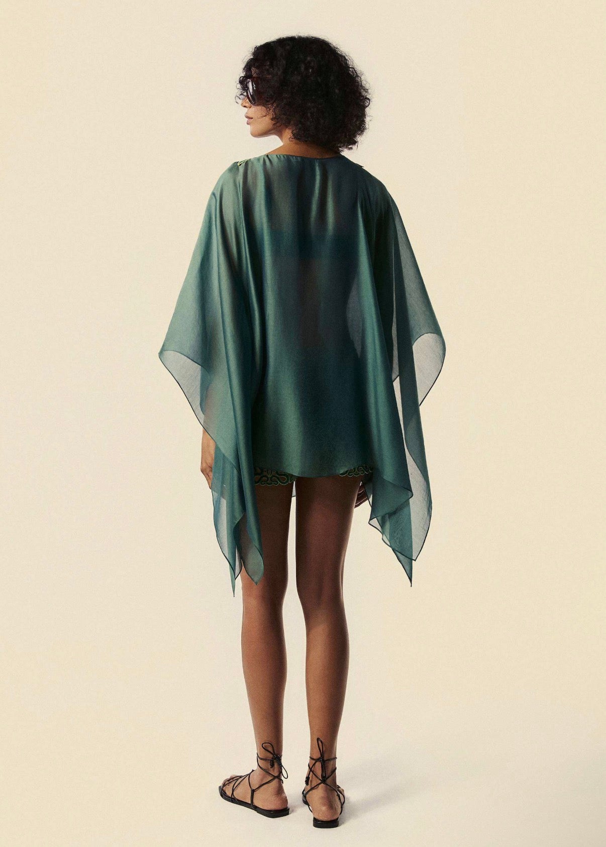 SHORT RUFFLED KAFTAN DESTINO
