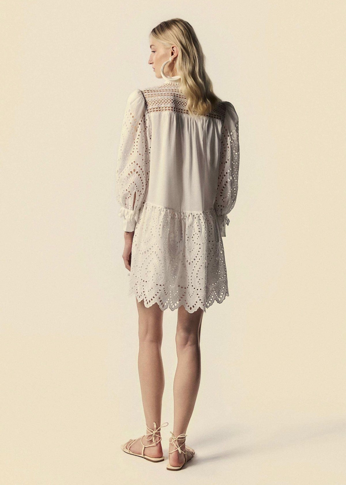 SHORT LONG-SLEEVE SHIRT DRESS LUMINA