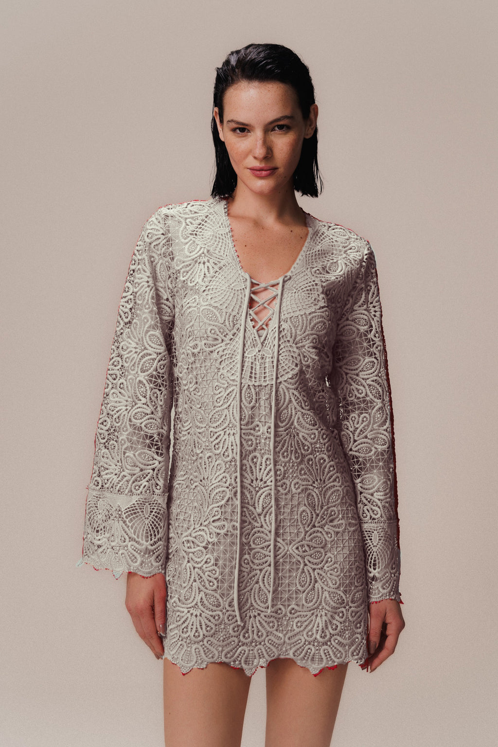 SHORT KAFTAN ORGANIC OFF-WHITE