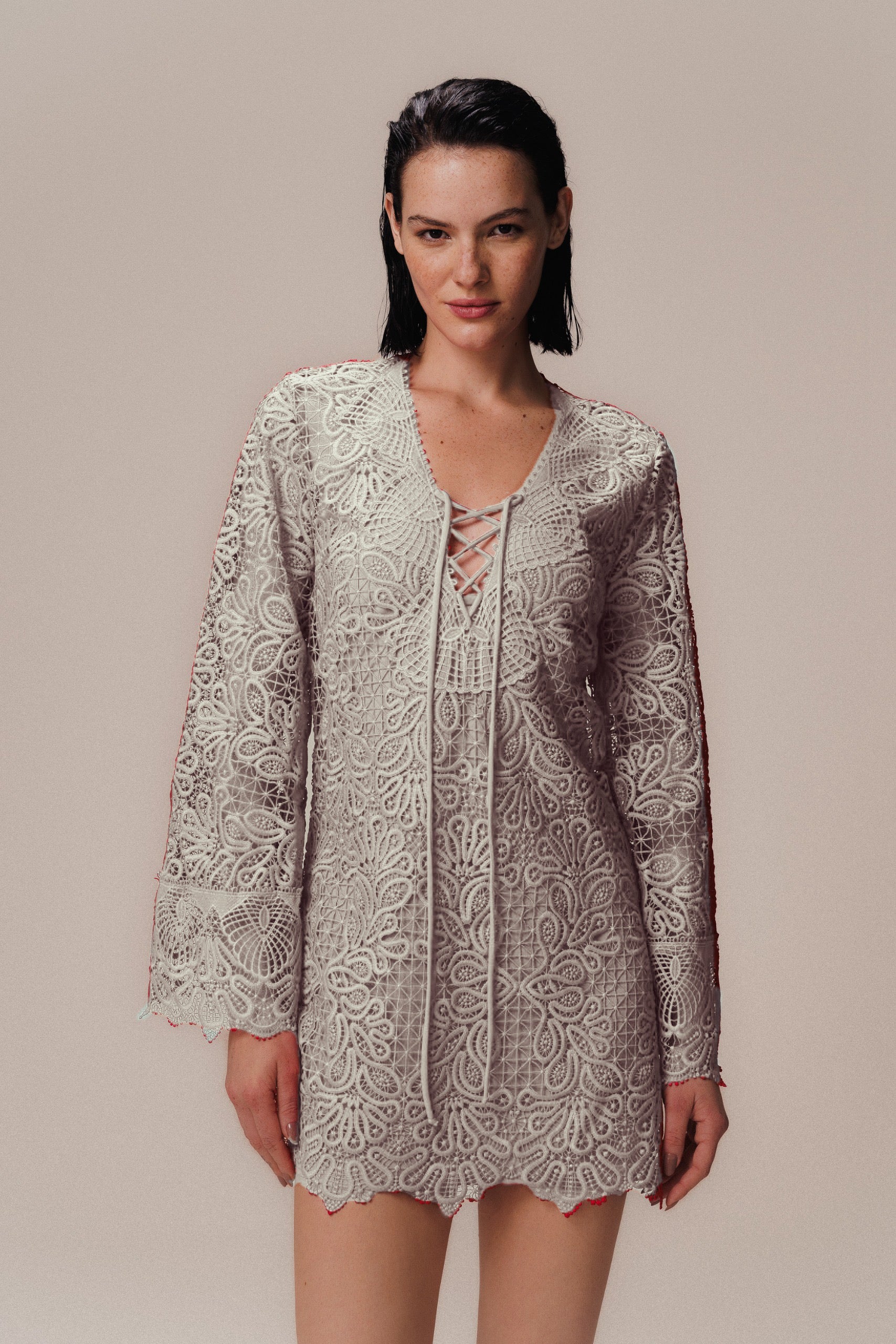 SHORT KAFTAN ORGANIC OFF-WHITE