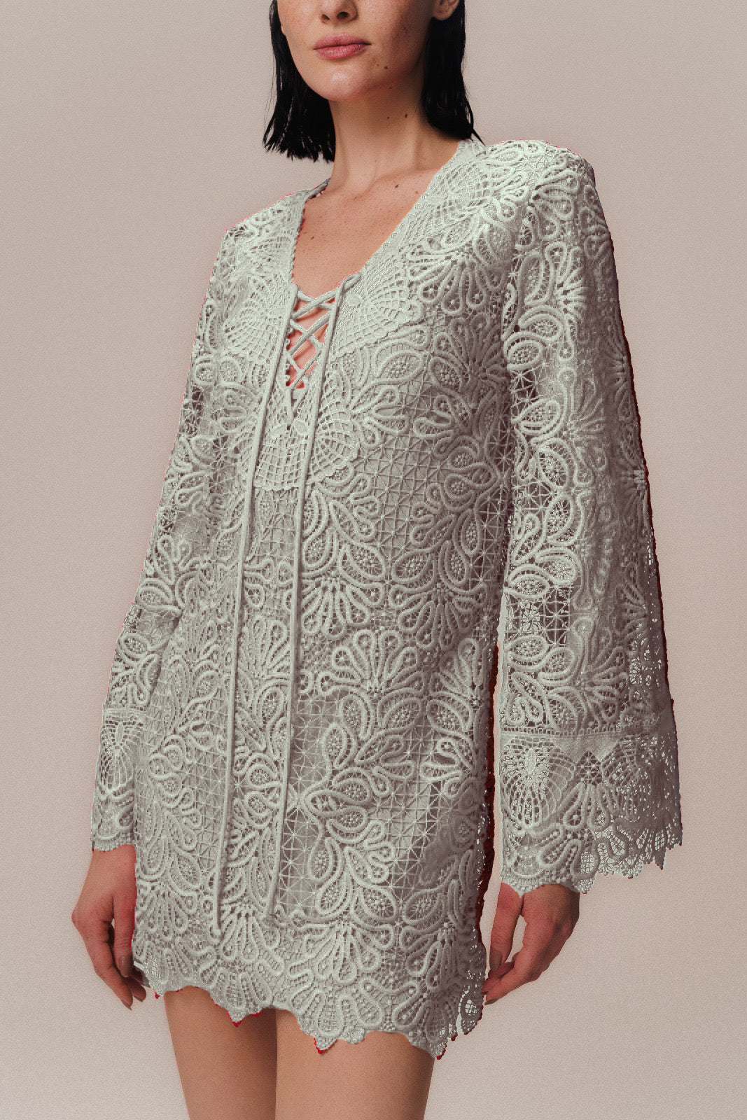 SHORT KAFTAN ORGANIC OFF-WHITE