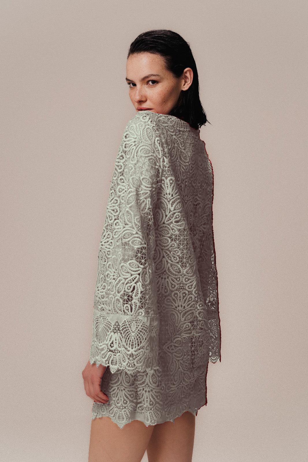 SHORT KAFTAN ORGANIC OFF-WHITE