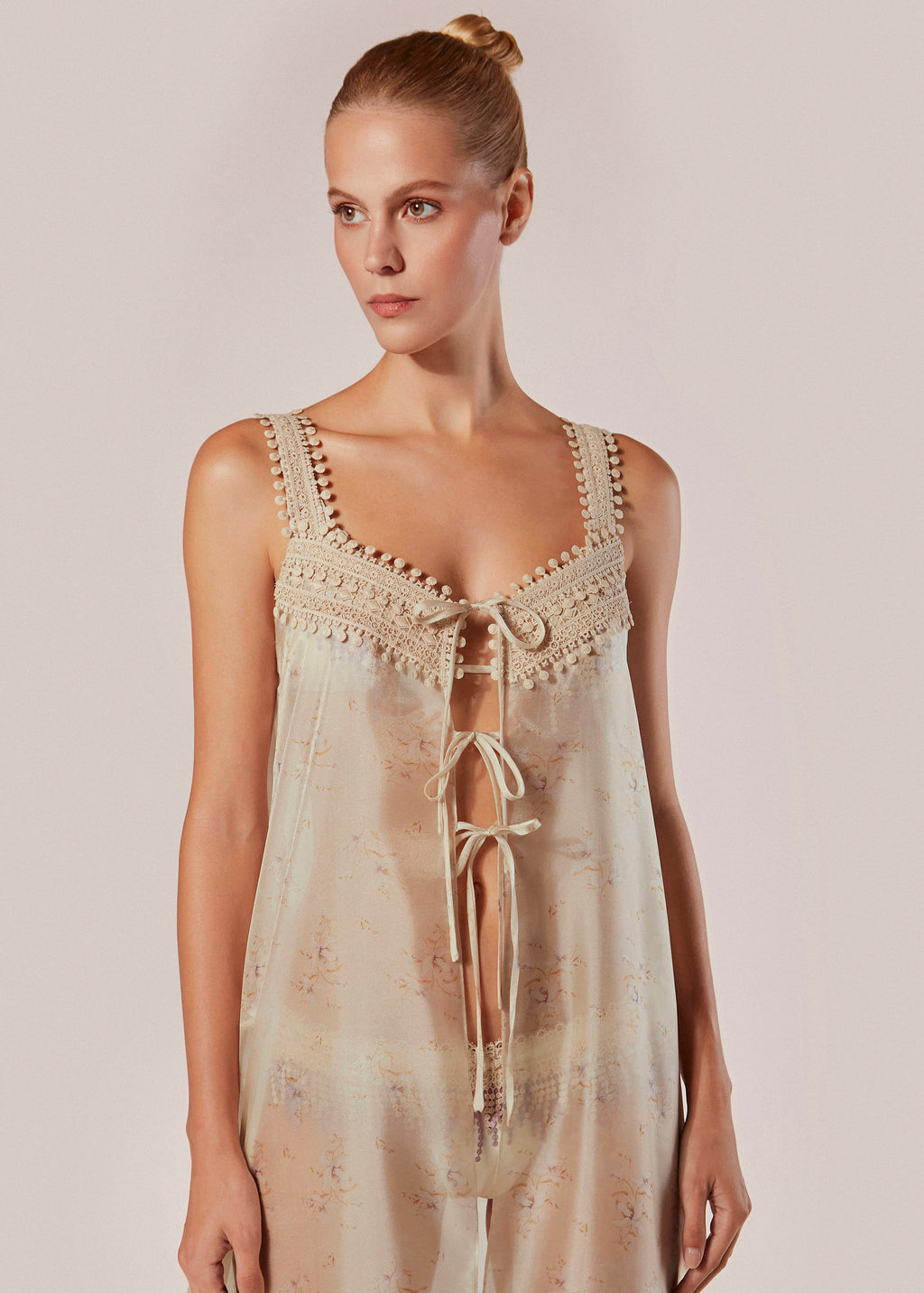 Printed Long Kaftan with Straps Conchiglia