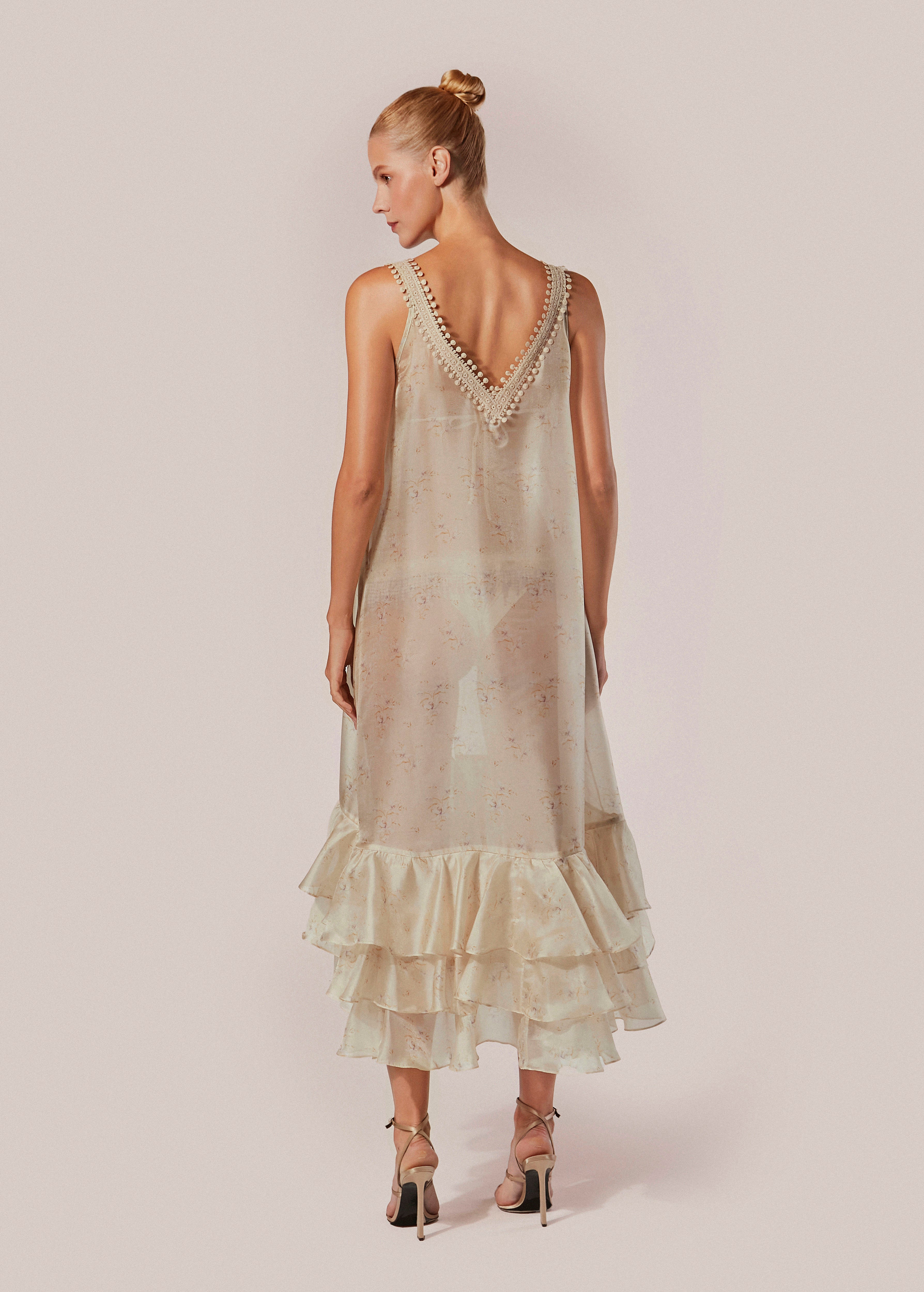 Printed Long Kaftan with Straps Conchiglia
