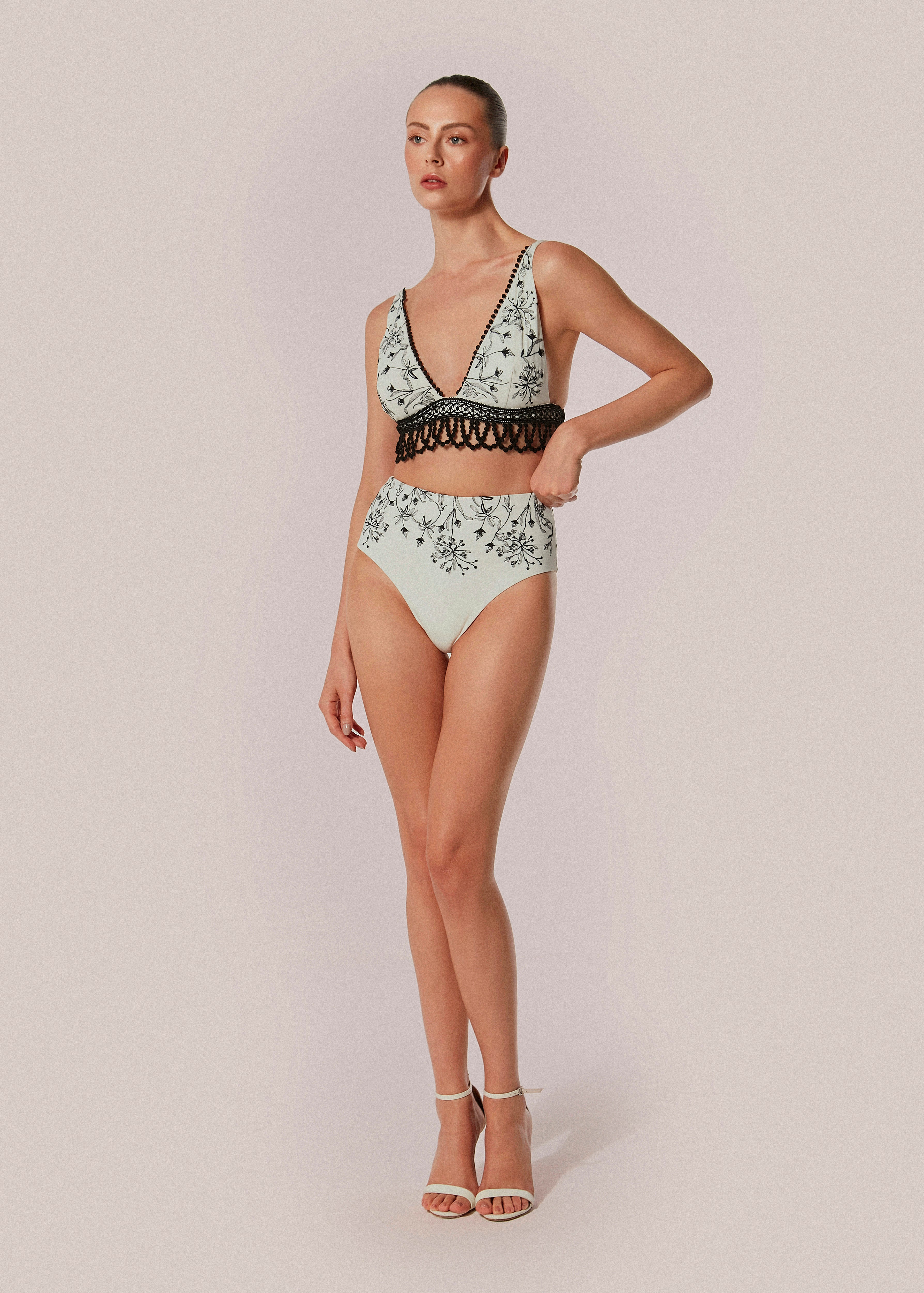 Extended Triangle Bikini Top Oro Fiorentino