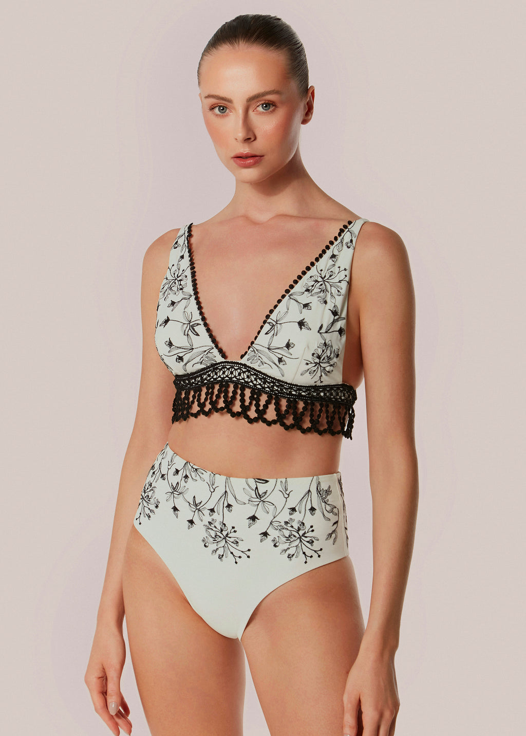 Extended Triangle Bikini Top Oro Fiorentino