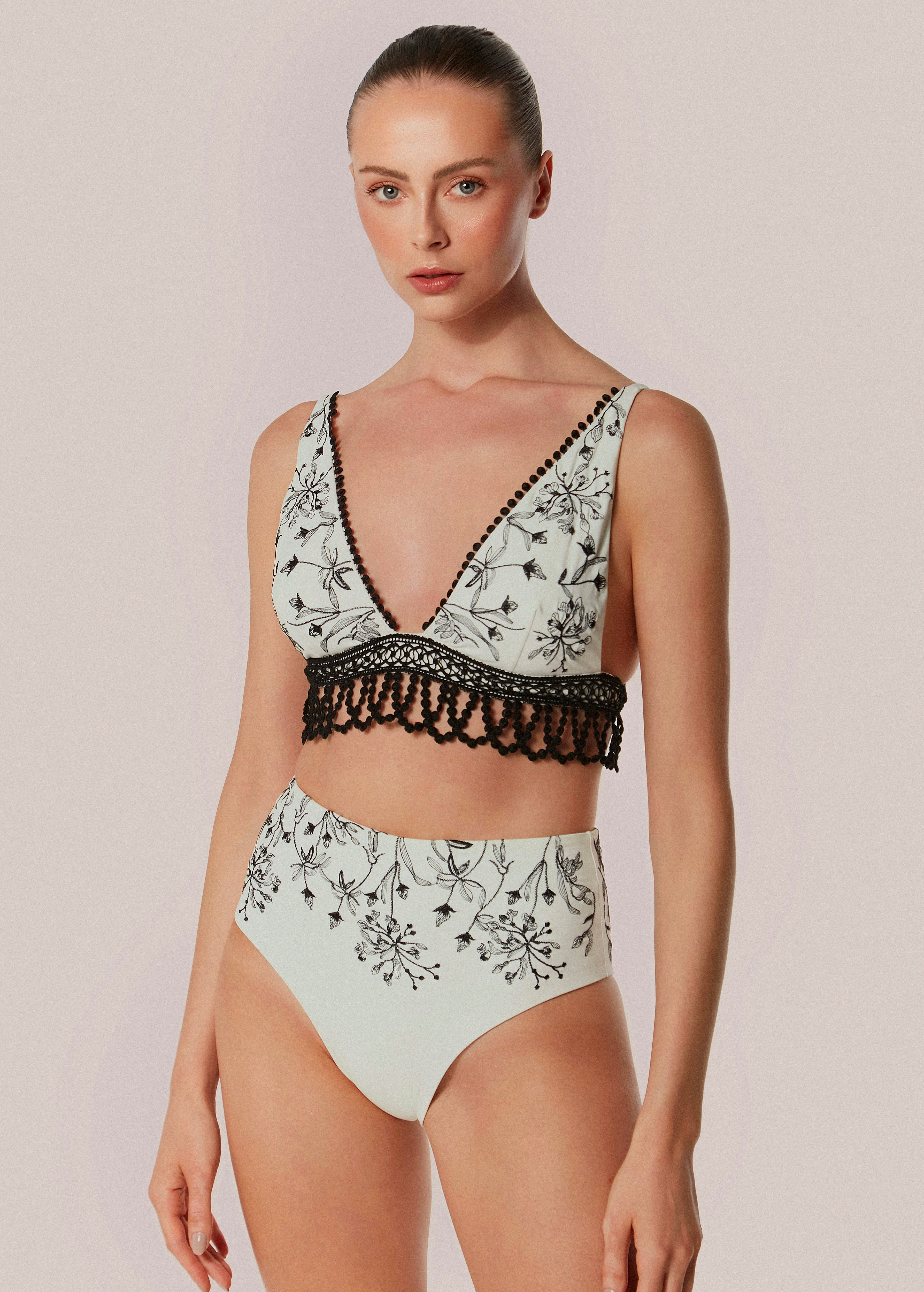 Extended Triangle Bikini Top Oro Fiorentino