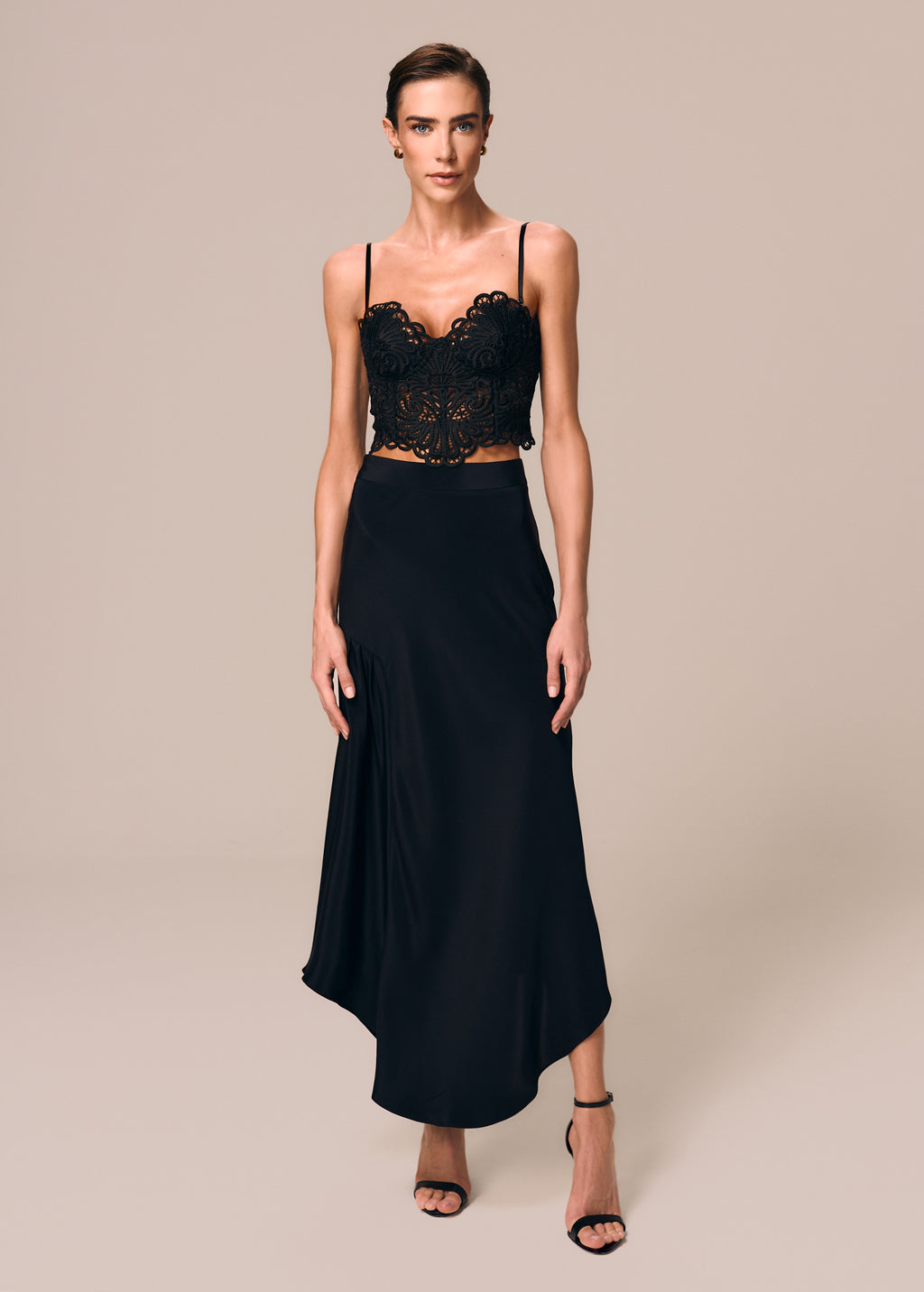 MIDI SKIRT 100% SILK CREPE FILIGRANAS