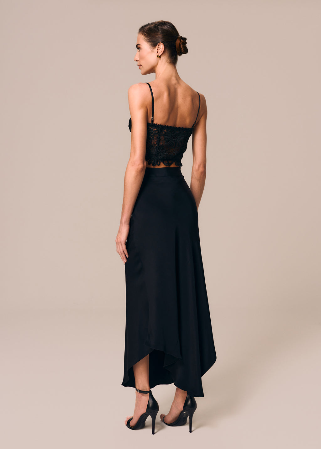 MIDI SKIRT 100% SILK CREPE FILIGRANAS