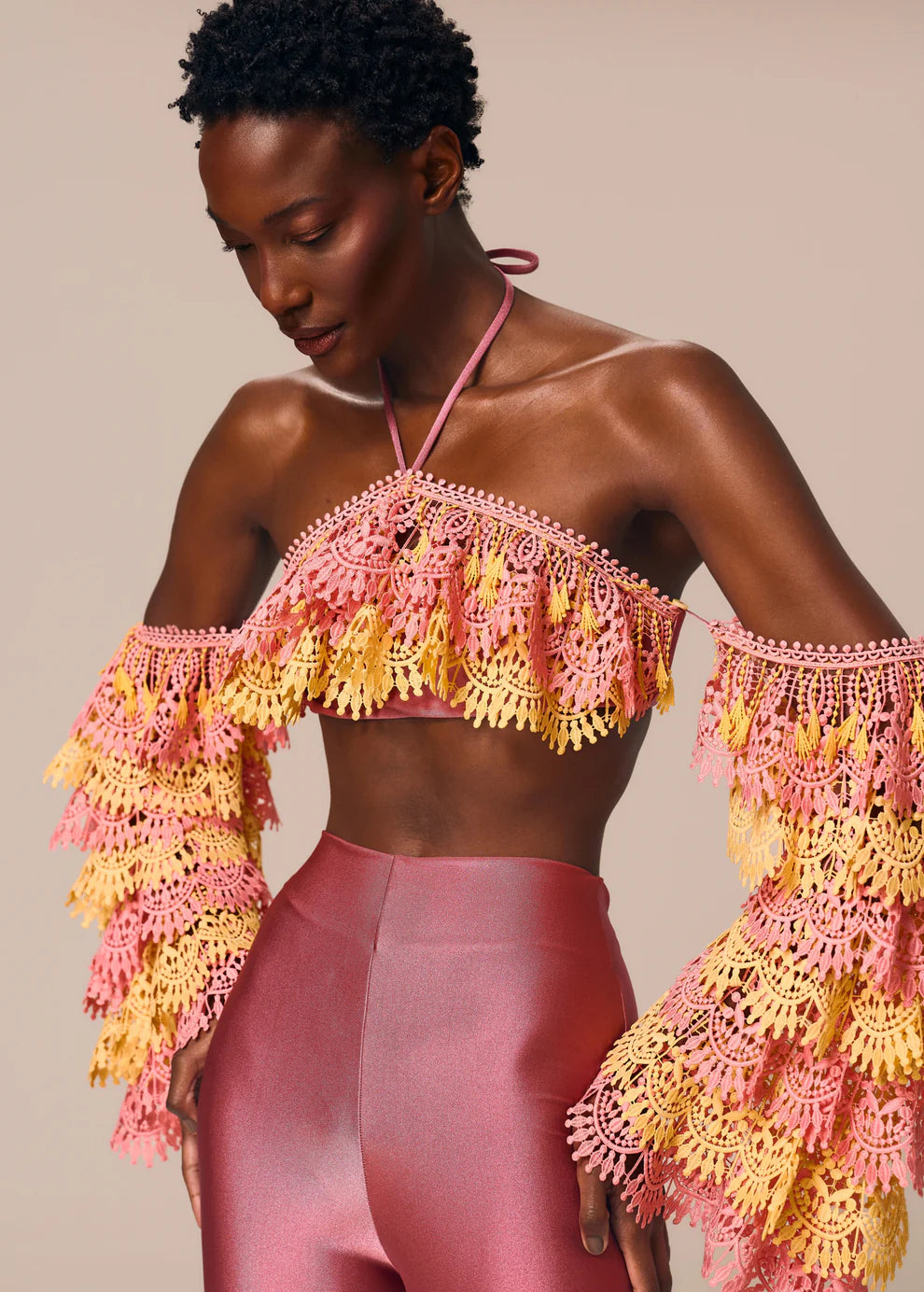 HALTER TOP WITH SLEEVES RITMO