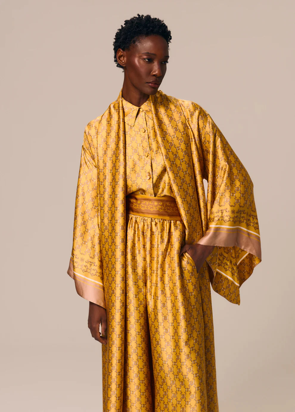 LONG KIMONO WITH SASH SOL