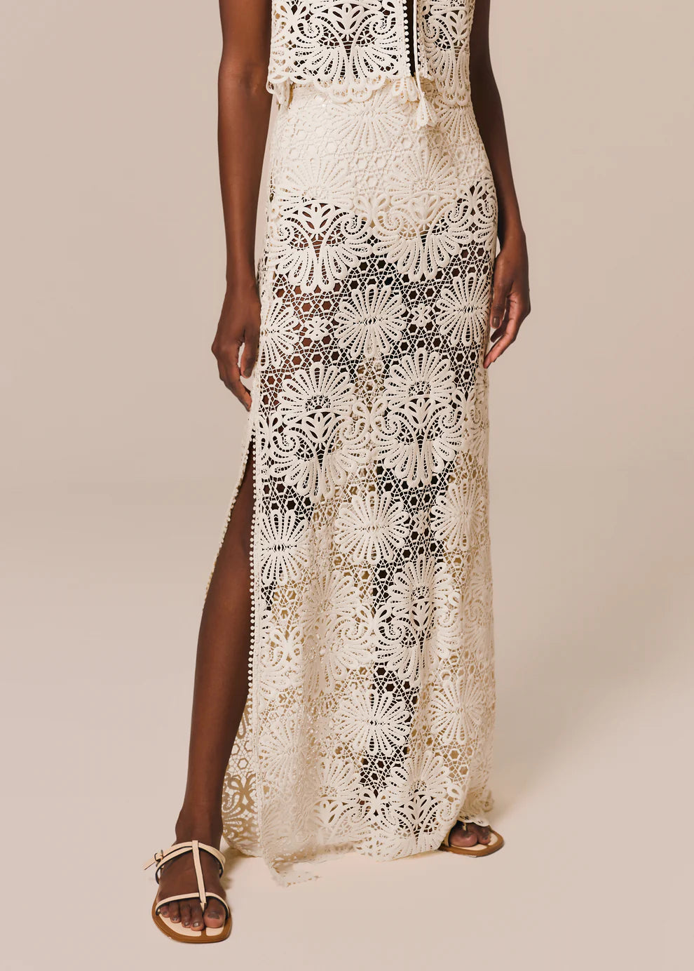 LONG SLIT SKIRT CERAMICA