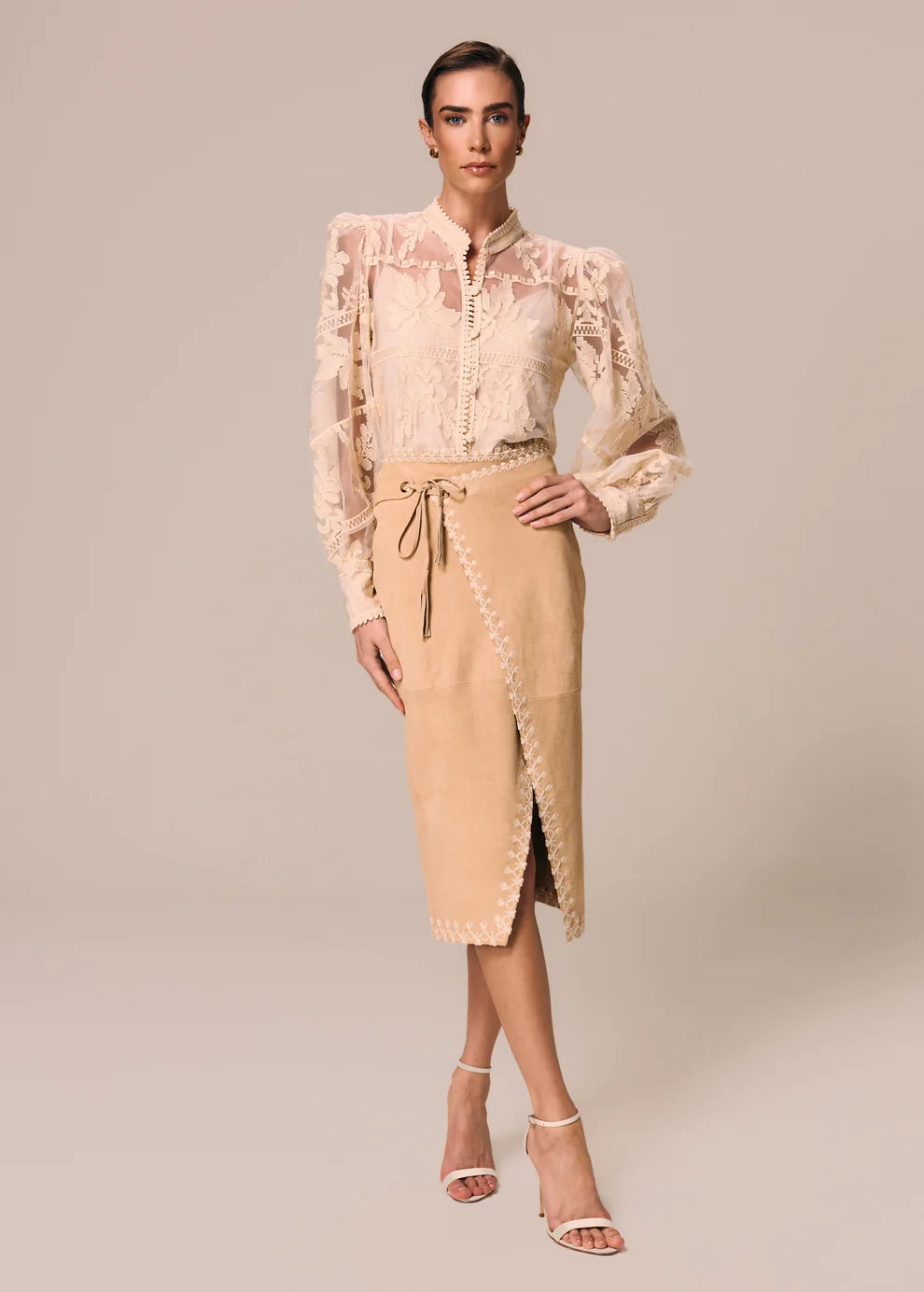 MIDI SKIRT CHAMOISE AREIA