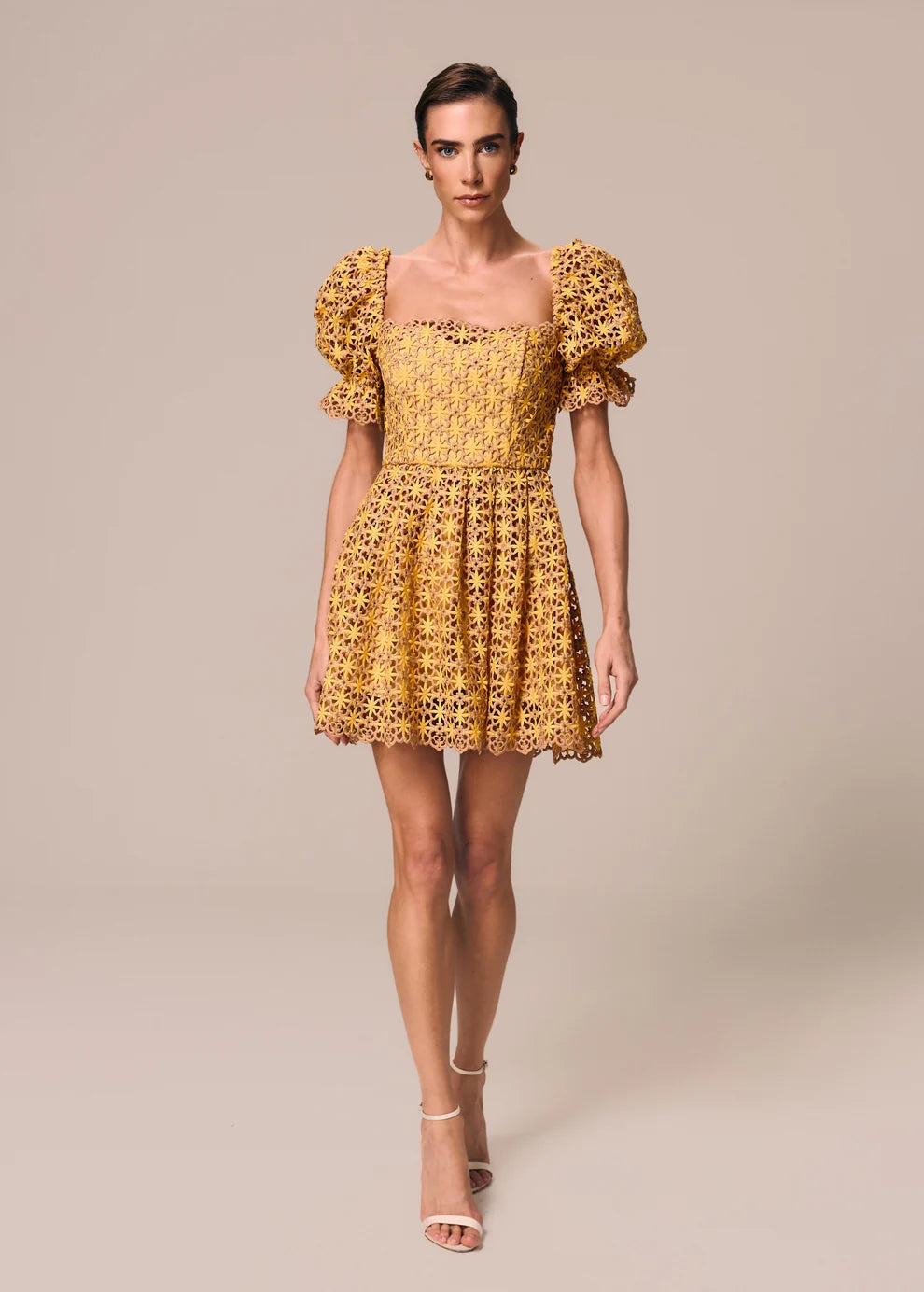 SHORT DRESS WITH BALLOON SLEEVES CASA